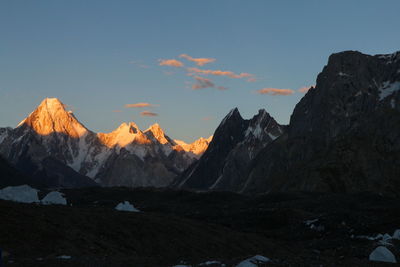 Gasherbrum massif and baltoro glacier, k2 base camp, pakistan