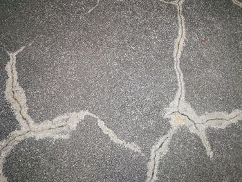 Full frame shot of cracked road