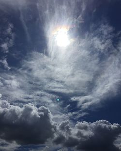 Low angle view of clouds in sky