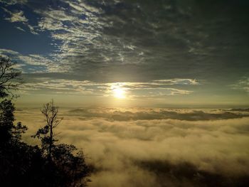 Low angle view of clouds during sunset