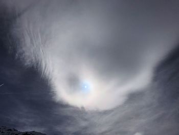 Low angle view of moon in sky