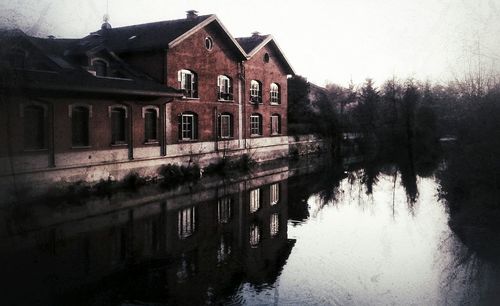 Reflection of buildings in canal