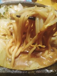 Close-up of pasta in bowl