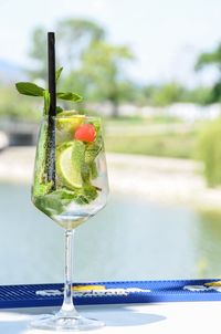 Close-up of drink on table