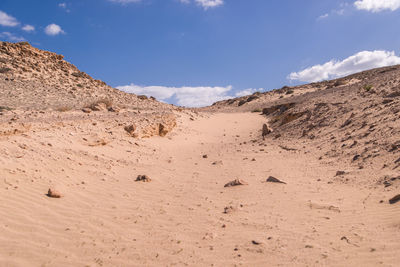 Scenic view of desert against sky