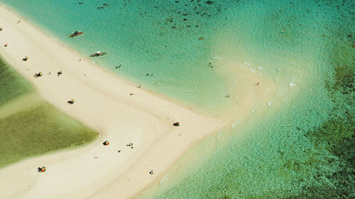 High angle view of beach