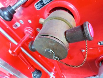 High angle view of vintage car