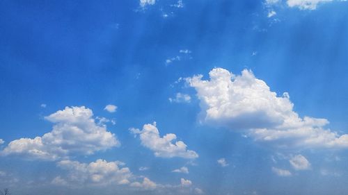 Low angle view of clouds in sky