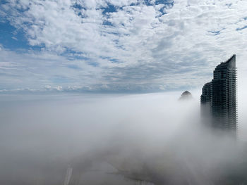 Scenic view of buildings against sky in city