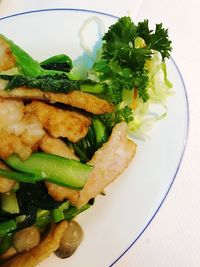 Close-up of salad served in plate