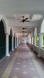 Empty corridor of building