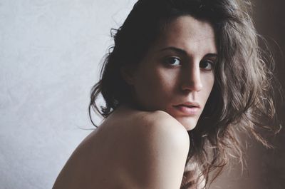 Close-up portrait of young woman