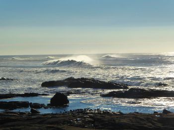 Scenic view of sea against sky