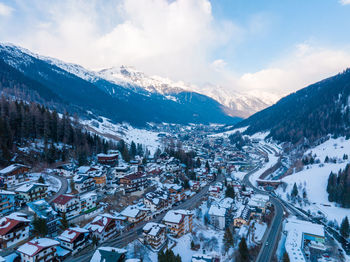 Ski resort town of st. anton am arlberg in austria