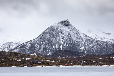 Snowcapped mountain against sky