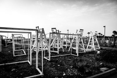 Playground against clear sky