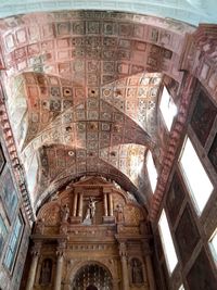 Low angle view of ceiling of cathedral