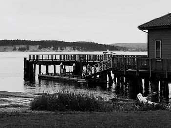 Scenic view of pier over sea