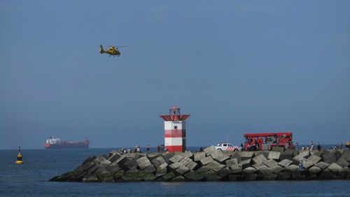 Lighthouse in sea