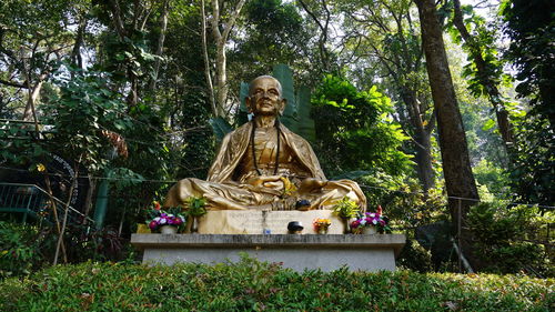 Statue of buddha in park