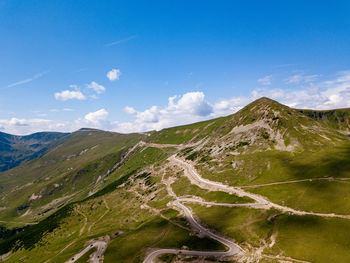 Transalpina pass road in summer. transalpina is one of the most spectacular mountain road