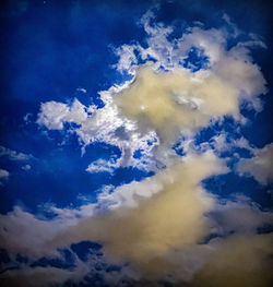 Low angle view of blue sky