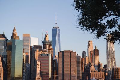 View of skyscrapers in city