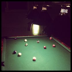 View of illuminated lights at night