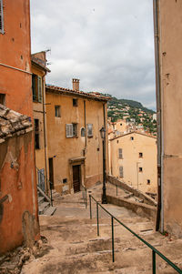 Staircase in hillside in the city center of grasse, in the french provence.