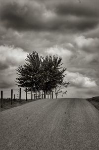 Scenic view of landscape against cloudy sky