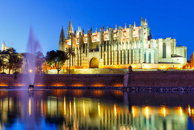 Reflection of buildings in water