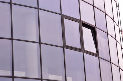 Full frame shot of glass window in building