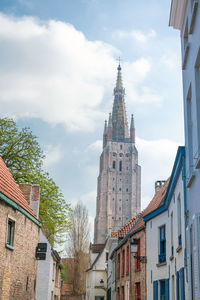 Low angle view of buildings against sky