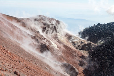 Avachinsky volcano, kamchatka peninsula, russia. active volcano.