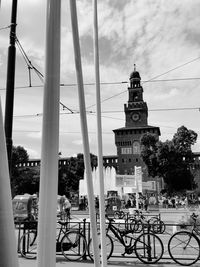 View of buildings against cloudy sky