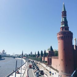 View of tower in city