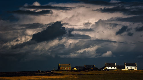 Scenic view of dramatic sky during sunset