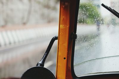 Close-up of train