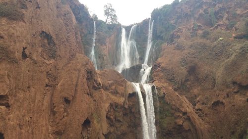 Scenic view of waterfall