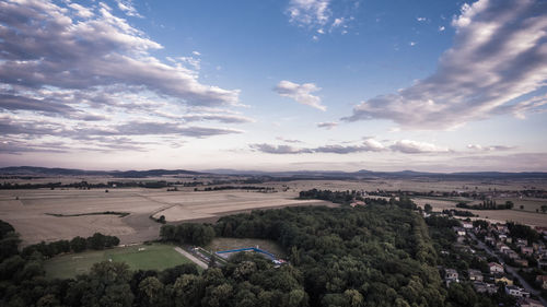 High angle view of clouds over sea