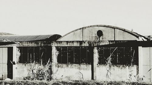 Low angle view of built structure against clear sky