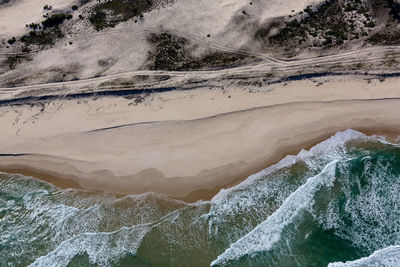 Aerial view of sea shore