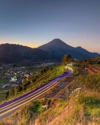 A amazing golden sunrise on dieng wonosobo