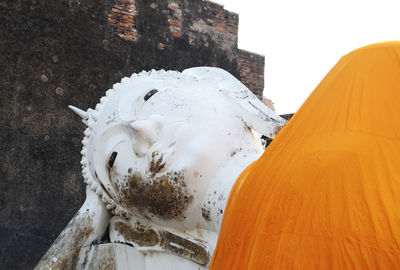 Close-up of statue against snow