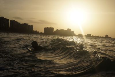 Sunset over sea