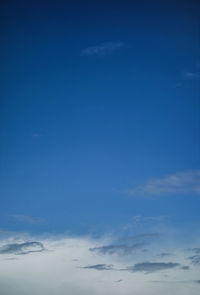 Low angle view of clouds in blue sky