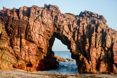 Rock formation at beach