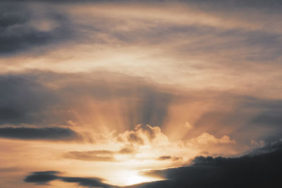 Low angle view of dramatic sky