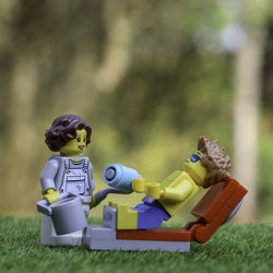Close-up of toy on table