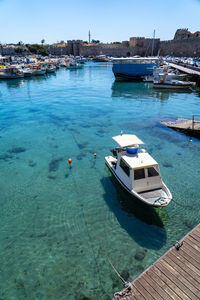 Boats in sea